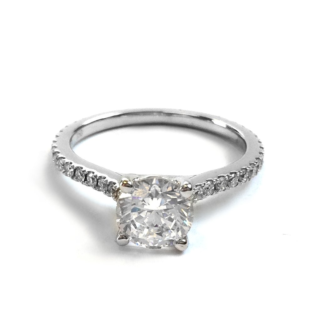 White gold diamond ring mounting - Argo & Lehne Jewelers