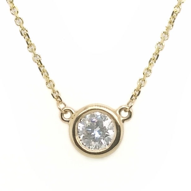 YELLOW GOLD DIAMOND PENDANT - Argo & Lehne Jewelers