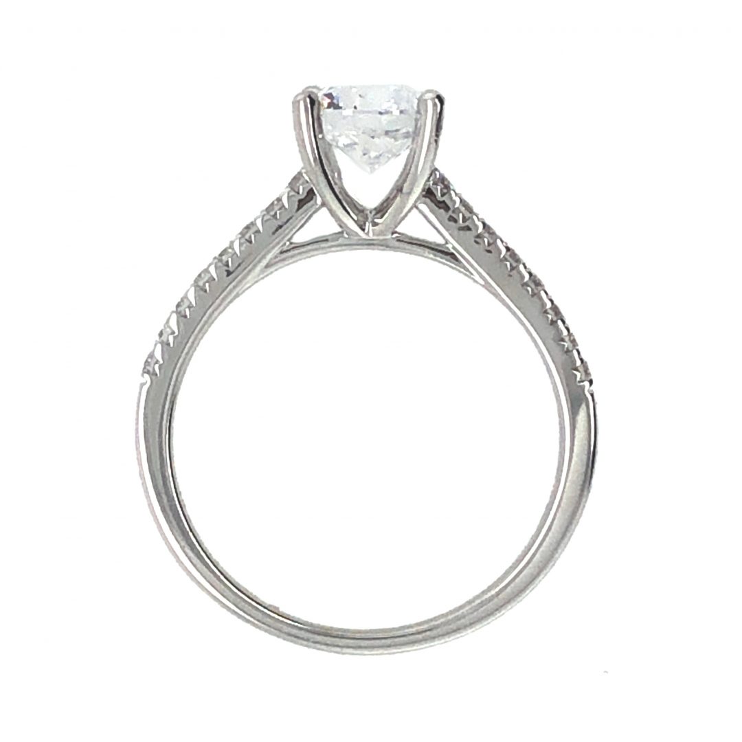 WHITE GOLD DIAMOND RING MOUNTING FOR ROUND CENTER - Argo & Lehne Jewelers