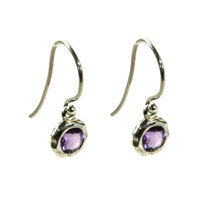 STERLING SILVER AMETHYST DROP EARRINGS - Argo & Lehne Jewelers